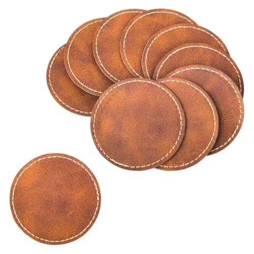 Louttary 60 Stück Hutaufnäher aus Kunstleder und rechteckige Klebeflicken aus Kunstleder, Patches aus Kunstleder von Louttary