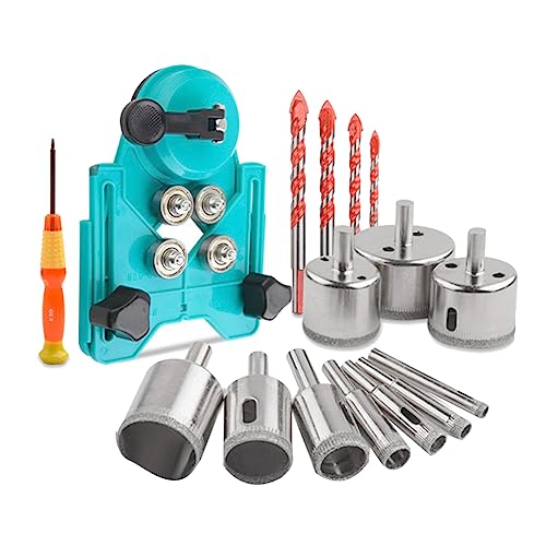 Louttary Diamond Drill Bit Tile Hole Saw Set 16-teilig Bohrkrone Bohrkrone Bohrer-Bits Set für Tile, Keramik, Glas, Marmor von Louttary