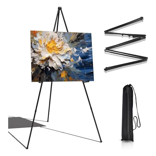 Louttary Display-Staffelei-Ständer für Hochzeit, 63-Tragbares Instant-Stativ, Zusammenklappbares Künstler-Staffelei-Ständer-Display, Zusammenklappbares Stativ, Langlebig, Einfach zu Bedienen Louttary Display-Staffelei-Ständer für Hochzeit, 63-Tragbares Instant-Stativ, Zusammenklappbares Künstler-Staffelei-Ständer-Display, Zusammenklappbares Stativ, Langlebig, Einfach zu Bedienen von Louttary