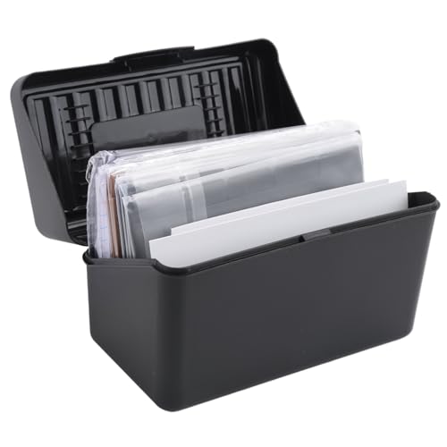 Louttary Kartenhalter-Set 7,6 x 12,7 cm – robuste Rezeptbox mit Trennblättern, linierten Karten und Aufklebern, einfach zu bedienen von Louttary