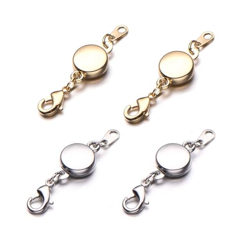 Louttary Magnetische Schmuckverschlüsse für Halsketten-Armbänder, Schraubsystem-Karabinerverschluss, Armband-Verbindungsschnalle, 4 Stück, Langlebig, Einfach zu Verwenden Louttary Magnetische Schmuckverschlüsse für Halsketten-Armbänder, Schraubsystem-Karabinerverschluss, Armband-Verbindungsschnalle, 4 Stück, Langlebig, Einfach zu Verwenden von Louttary