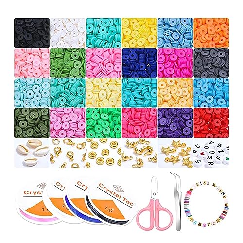 Louttary Polymer-Tonperlen in Regenbogenfarben, Flache Chip-Perlen für Armbänder, Schmuck, Ohrringe, DIY-Herstellungsset für Mädchen, Geschenk, Kinder Louttary Polymer-Tonperlen in Regenbogenfarben, Flache Chip-Perlen für Armbänder, Schmuck, Ohrringe, DIY-Herstellungsset für Mädchen, Geschenk, Kinder von Louttary