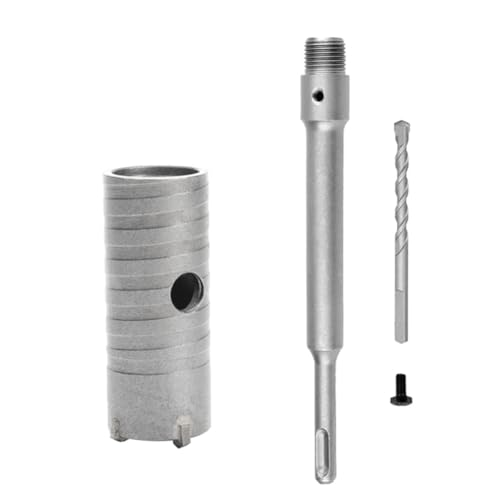 Louttary SDS Plus Bohrhammer Lochsäge Wandbohrer-Set Schneidwerkzeuge mit runder Welle, Beton, Zement, Stein, Radöffner, 30 mm von Louttary