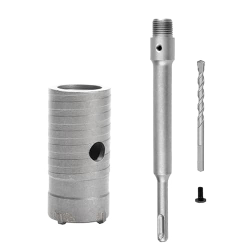 Louttary SDS Plus Bohrhammer Lochsäge Wandbohrer-Set Schneidwerkzeuge mit runder Welle, Beton, Zement, Stein, Radöffner, 35 mm von Louttary