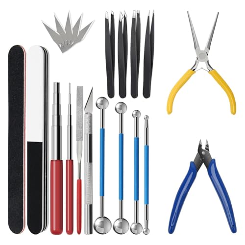 Louttary Stichsäge-Werkzeug-Set aus Metall, bestehend aus Zangen, Falthilfen, Flachzangen, einer Wickelstange, einem 3D-Werkzeug-Set aus Metall von Louttary