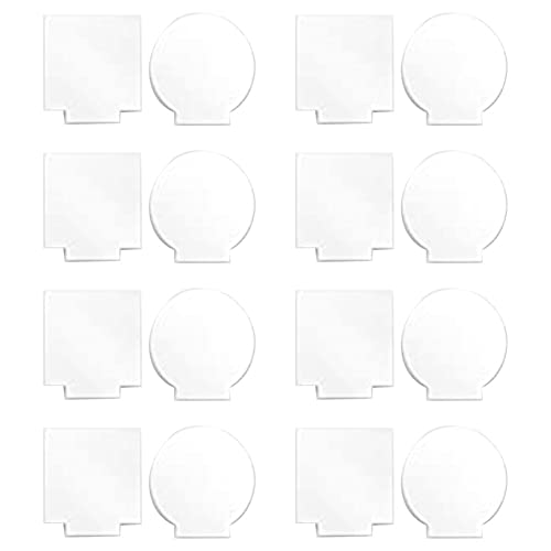 Louttary Transparente Blätter, 16 Stück, 2 mm, Acryl, Organic Glass Sheets, transparent, Acrylplatten, runde Quadrate, 16 Stück von Louttary