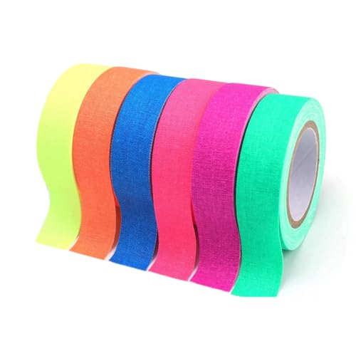 Louttary UV-Leuchtende Baumwollbänder, Neon-Partyband, Sicherheitswarnung, Neonband, UV-Band, Bühnen-Requisiten, Hochzeit, Zuhause, Einfach zu Verwenden Louttary UV-Leuchtende Baumwollbänder, Neon-Partyband, Sicherheitswarnung, Neonband, UV-Band, Bühnen-Requisiten, Hochzeit, Zuhause, Einfach zu Verwenden von Louttary