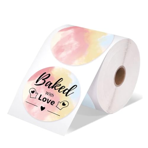 Louttary Versandetikett für Drucker, Etiketten, selbstklebend, rund, quadratisch, DIY, Logo, 5 x 3, gemischt, 500 Stück, einfach zu verwenden von Louttary