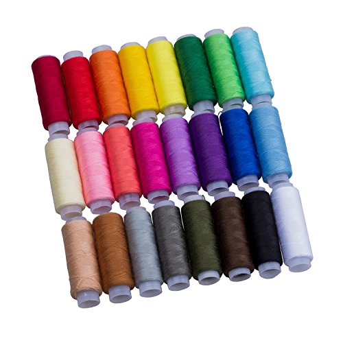 Louttary Verschiedenfarbig Polyester Naehgarn Naehen Faden Gewinde mit 24 Stuecke Louttary Verschiedenfarbig Polyester Naehgarn Naehen Faden Gewinde mit 24 Stuecke von Louttary