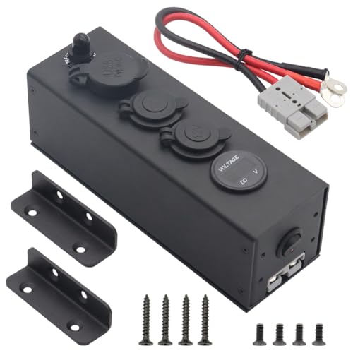 Louttary Verteilerfeld 12/24 V, Multifunktionsbox für Anderson-Steckdose, Leistungsschalter 12/24 V, Multifunktionsbox von Louttary