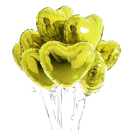 10 Herz Luftballons - Luftballons - gelb - 46 x 43 cm - Valentinstag - Geburtstag - Neujahr - Party - Dekorationen - Freundin - Freund von LoveLegis