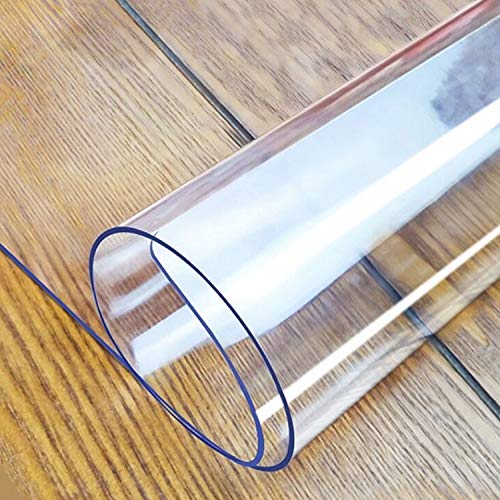LovePads 2 mm dick, transparenter Tischschutz, Tischschutz für Esstisch, transparenter Kunststoff-Tischschutz, rechteckig, transparente Vinyl-Tischunterlagen für Küche, Holztisch, 117,8 x 244,8 cm von LovePads