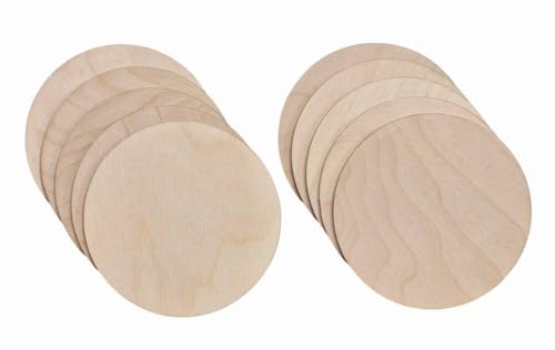 Holzbecher Untersetzer 10cm rund - 10Stk von Loveart