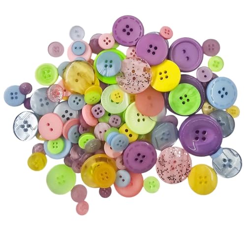 Kunststoffknöpfe pastellfarben 75g Kunststoffknöpfe pastellfarben 75g von Loveart