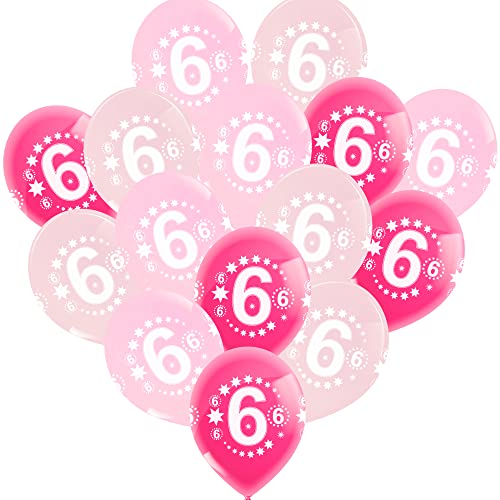 15 Luftballons 6. Geburtstag Mädchen • Zahl 6 • Premium Ballons Helium geeignet • 3 Farben Rosa, Pink, Soft Rosa • 4 Seiten Druck • Deko Mädchen 6 Jahre • 100% Naturlatex, Bio abbaubar 15 Luftballons 6. Geburtstag Mädchen • Zahl 6 • Premium Ballons Helium geeignet • 3 Farben Rosa, Pink, Soft Rosa • 4 Seiten Druck • Deko Mädchen 6 Jahre • 100% Naturlatex, Bio abbaubar von Loveballoons