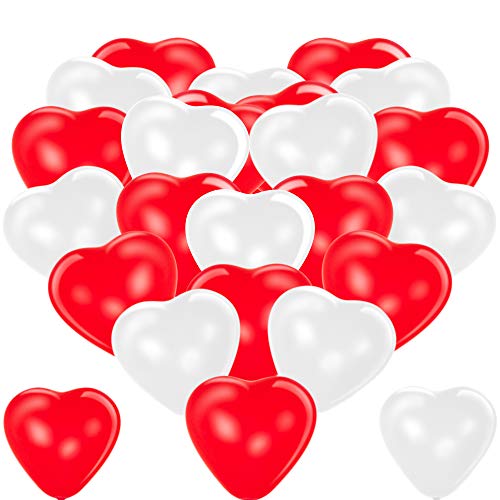 Premium Herzluftballons Rot Weiß 50 Stück • XL Größe 30cm • Die Ballons mit edler Herzform dienen als hochwertige Hochzeitsdeko, Fasching, usw. • Helium geeignet • 100% Naturlatex Premium Herzluftballons Rot Weiß 50 Stück • XL Größe 30cm • Die Ballons mit edler Herzform dienen als hochwertige Hochzeitsdeko, Fasching, usw. • Helium geeignet • 100% Naturlatex von Loveballoons