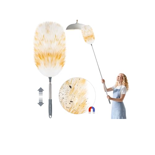 Loveco Staubwedel, Hochwertiger Lammwolle Staubwedel Teleskop Waschbar, Ausziehbar bis ca. 130 cm – Elektrostatische Staubaufnahme für Decken & empfindliche Oberflächen, kratzfreies Entstauben Loveco Staubwedel, Hochwertiger Lammwolle Staubwedel Teleskop Waschbar, Ausziehbar bis ca. 130 cm – Elektrostatische Staubaufnahme für Decken & empfindliche Oberflächen, kratzfreies Entstauben von Loveco