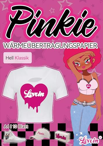 A4X10 Blatt INKJET Transferfolie,Bügelfolie（Transparent） für helle T-Shirts, bedruckbares HTV Transferpapier zum Aufbügeln, Bügeleisen und Transferpresse,Spiegeldruck (DP-2-1.0-10) von Lovein