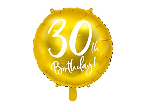 Luftballon 30. Geburtstag Gold Folienballon Nummer 30 Geburtstag Luftballon Frauen Männer Folienluftballon Heliumballon Zahl 30 von Lovely Balloon