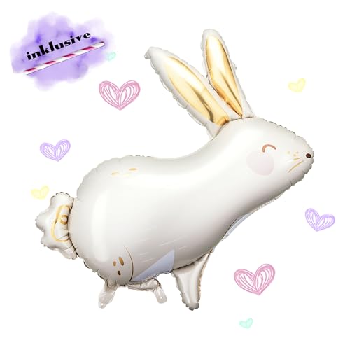 Folienballon Hase Osterhase Ballon XXL Größe Deko Ostern Geburtstag Thema Kaninchen Hase Bauernhof Kinderparty Dekoballon Babyshower WIEDERVERWENDBAR Folienballon Hase Osterhase Ballon XXL Größe Deko Ostern Geburtstag Thema Kaninchen Hase Bauernhof Kinderparty Dekoballon Babyshower WIEDERVERWENDBAR von Lovely Balloon