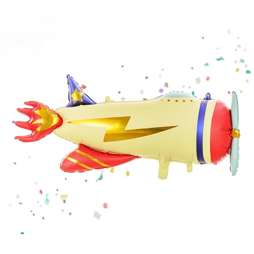Luftballon Flugzeug XXL bunter Folienballon Deko Geburtstag Airplane Kindergeburtstag Junge Geschenk Kinder Kinderzimmer Ballon Größe 90cm mit luft oder Helium WIEDERVERWENDBAR Luftballon Flugzeug XXL bunter Folienballon Deko Geburtstag Airplane Kindergeburtstag Junge Geschenk Kinder Kinderzimmer Ballon Größe 90cm mit luft oder Helium WIEDERVERWENDBAR von Lovely Balloon