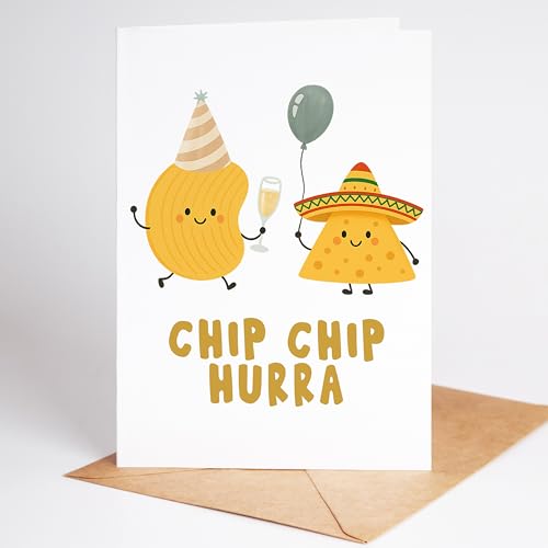 Lovely Cards -Chip Chip Hurra- lustige Geburtstagskarten für Frauen Männer - Mann Frau - Geburtstagskarte lustig - lustige Geburtstagsgeschenke - A6 (Klappkarte) 30. - 40. - 50. - 60. von Lovely Cards