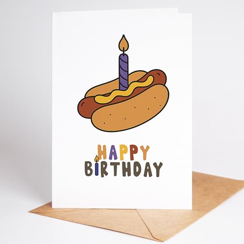 Lovely Cards - Happy Birthday Hotdog- lustige Geburtstagskarten für Frauen Männer - Mann Frau - Geburtstagskarte lustig - lustige Geburtstagsgeschenke - A6 (Klappkarte) 30. - 40. - 50. - 60. von Lovely Cards