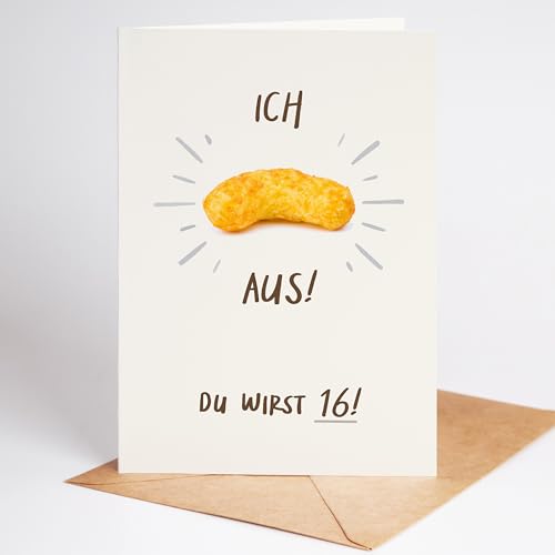 Lovely Cards -Ich Flip aus! Du wirst 16! - lustige Geburtstagskarte zum 16. Geburtstag für Sohn Tochter - Junge - Mädchen - lustige Geburtstagsgeschenke - A6 (Klappkarte) - mit Umschlag von Lovely Cards