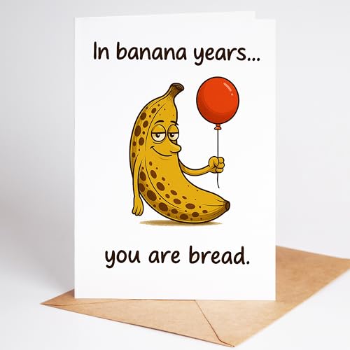 Lovely Cards - In Banana years - lustige Geburtstagskarten für Frauen Männer - Mann Frau - Geburtstagskarte lustig - lustige Geburtstagsgeschenke - A6 (Klappkarte) von Lovely Cards