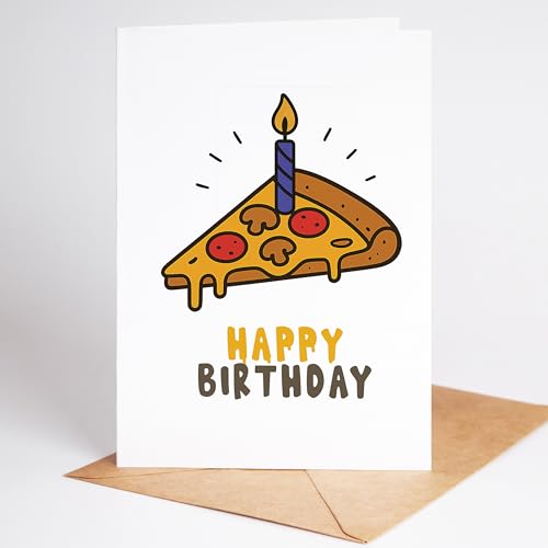 Lovely Cards - Pizza - lustige Geburtstagskarten für Frauen Männer - Mann Frau - Geburtstagskarte lustig - lustige Geburtstagsgeschenke - A6 (Klappkarte) 16.- 18. - 20. - 30. - 40. - 50. - 60. von Lovely Cards