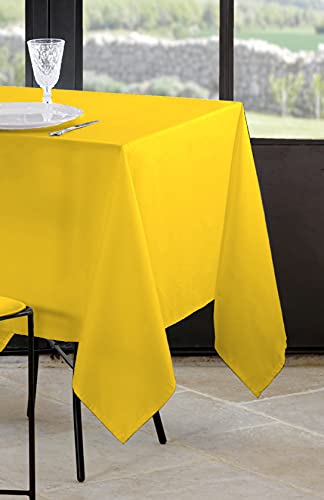 Lovely Casa Tischdecke – Größe 145 x 240 cm – 100% Polyester – Farbe Gelb – Modell Nelson – rechteckig – Tischwäsche – waschbar bei 30 °C – außergewöhnliche Qualität, Küche, 145x240 cm von Lovely Casa