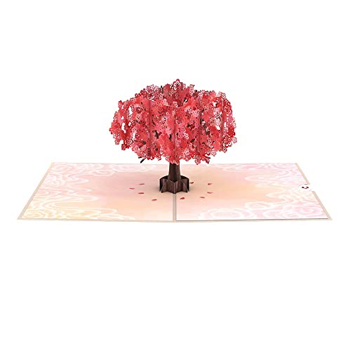Lovepop® Sakura Baum 3D-Pop-Up-Karte – Muttertags-Grußkarte mit Einsteckfach und Umschlag, handgemachte Pop-Up-Muttertagskarte mit prachtvollem Sakura Baum, 3D-Klappkarte für Mama zum Muttertag von Lovepop