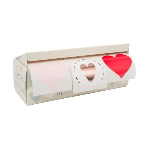 Loveria Herz Aufkleber Groß | 150 große Herzsticker in 3 Farben, 50 Aufkleber pro Farbe | ideal für Hochzeit, Geschenke, Briefe, Postkarten, Valentinstag | 4,5cm Loveria Herz Aufkleber Groß | 150 große Herzsticker in 3 Farben, 50 Aufkleber pro Farbe | ideal für Hochzeit, Geschenke, Briefe, Postkarten, Valentinstag | 4,5cm von Loveria