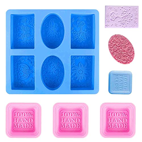 Seifenformen, 4 Stücke Seifenform, Handarbeit Silikonform Seife, DIY Seifenform Silikon, Seifen Formen Set Silikon Geeignet für die Herstellung von Seife Schokolade Süßigkeiten Desserts Seifenformen, 4 Stücke Seifenform, Handarbeit Silikonform Seife, DIY Seifenform Silikon, Seifen Formen Set Silikon Geeignet für die Herstellung von Seife Schokolade Süßigkeiten Desserts von Lovesmile