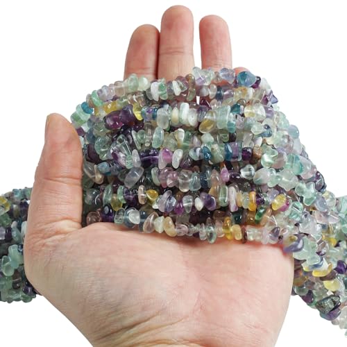 Lovionus89 150cm Fluorit unregelmäßig geformter Kristall und heilende getrommelte Chipsteinperlen für die Schmuckherstellung Lovionus89 150cm Fluorit unregelmäßig geformter Kristall und heilende getrommelte Chipsteinperlen für die Schmuckherstellung von Lovionus89