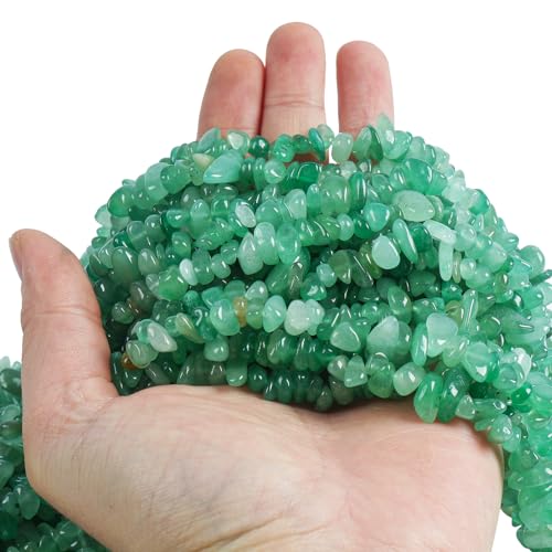 Lovionus89 150cm Grüner Aventurin geformter Kristall und heilende getrommelte Chipsteinperlen für die Schmuckherstellung Lovionus89 150cm Grüner Aventurin geformter Kristall und heilende getrommelte Chipsteinperlen für die Schmuckherstellung von Lovionus89