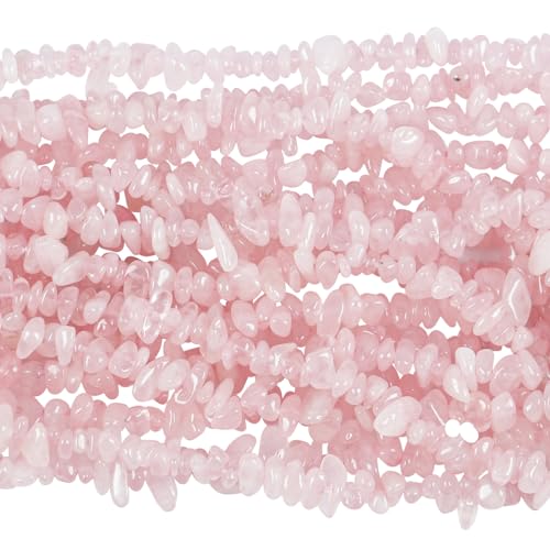 Lovionus89 150cm Rosenquarz unregelmäßig geformter Kristall und heilende getrommelte Chipsteinperlen für die Schmuckherstellung Lovionus89 150cm Rosenquarz unregelmäßig geformter Kristall und heilende getrommelte Chipsteinperlen für die Schmuckherstellung von Lovionus89