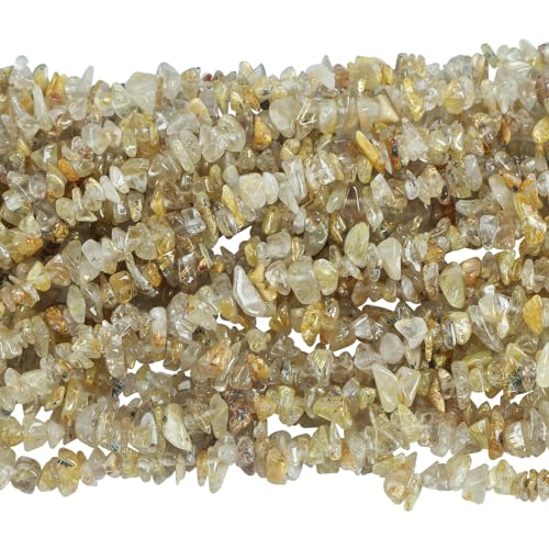 Lovionus89 150cm Rutilierter Goldquarz unregelmäßig geformter Kristall und heilende getrommelte Chipsteinperlen für die Schmuckherstellung Lovionus89 150cm Rutilierter Goldquarz unregelmäßig geformter Kristall und heilende getrommelte Chipsteinperlen für die Schmuckherstellung von Lovionus89
