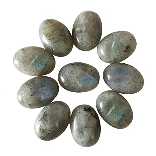Lovionus89 18x13mm Oval Cabochons Flatback Kristall Stein Edelsteine Perlen für Schmuckherstellung DIY Packung mit 10, Mondstein von Lovionus89