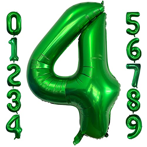 101,6 cm dunkelgrüner Ballon mit Zahl 4, große Größe, riesige Jumbo-Ziffer, Mylar-Folie, Helium-Ballons, dunkelgrüne Ballons für Geburtstagsparty, Feier, Dekorationen, Abschlussfeiern, Jahrestag 101,6 cm dunkelgrüner Ballon mit Zahl 4, große Größe, riesige Jumbo-Ziffer, Mylar-Folie, Helium-Ballons, dunkelgrüne Ballons für Geburtstagsparty, Feier, Dekorationen, Abschlussfeiern, Jahrestag von Lovoir