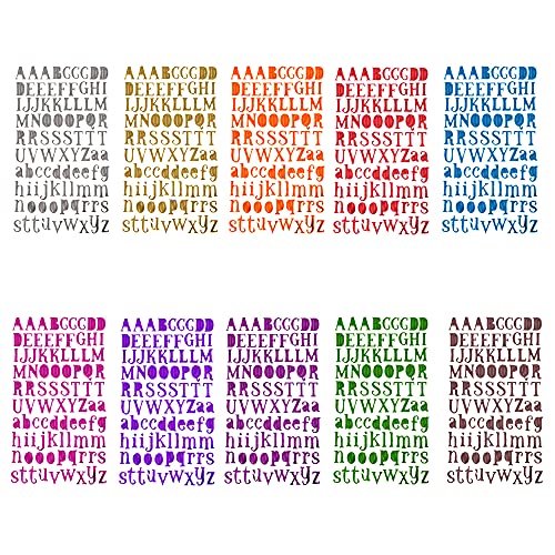 Lowats Aufkleber Buchstaben Klein 10 Stücke Klebe Buchstabe Alphabet Buchstaben Aufkleber Selbstklebende Fun Stickers Buchstaben Sticker Set Selbstklebende für Grußkarten Aufkleberbogen von Lowats