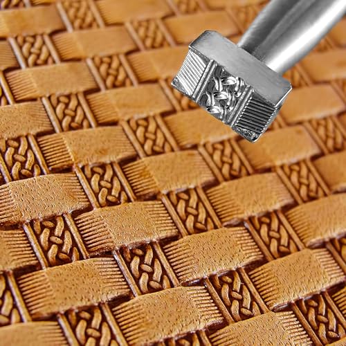 Keltischer Korbgeflecht, Lederstempel, Lederhandwerk, Stanzwerkzeug, 304 Edelstahl, geometrisches Muster für DIY Schnitzen Keltischer Korbgeflecht, Lederstempel, Lederhandwerk, Stanzwerkzeug, 304 Edelstahl, geometrisches Muster für DIY Schnitzen von Lowhigh