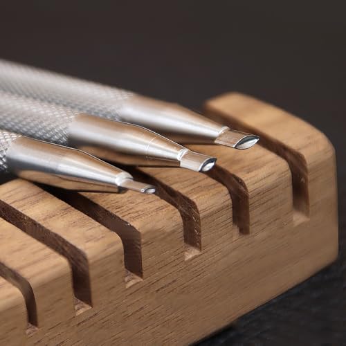 Lederstempel, ovales Sämaschinen-Stempel-Set, 3 Stück, professionelle Edelstahl-Stempelwerkzeuge für Heimwerker, Lederwaren Lederstempel, ovales Sämaschinen-Stempel-Set, 3 Stück, professionelle Edelstahl-Stempelwerkzeuge für Heimwerker, Lederwaren von Lowhigh