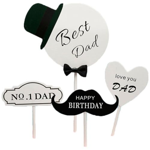 20 Stück Happy Father's Day Cake Topper Geburtstag Cupcake Topper Papa Geburtstag Party Dekoration Versorgung von Lpitoy