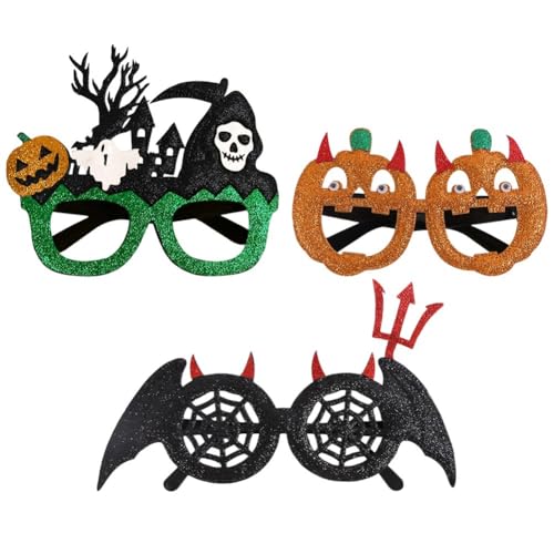 3 Stück Halloween-Brillen Für Kinder Und Erwachsene, Lustige Halloween-partygeschenke, Foto-Requisiten, Kostümzubehör, Halloween-Party-Dekorationen von Lpitoy