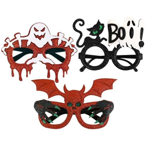 3 Stück Halloween-Brillen Für Kinder Und Erwachsene, Lustige Halloween-partygeschenke, Foto-Requisiten, Kostümzubehör, Halloween-Party-Dekorationen von Lpitoy