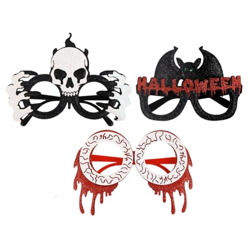3 Stück Halloween-Brillen Für Kinder Und Erwachsene, Lustige Halloween-partygeschenke, Foto-Requisiten, Kostümzubehör, Halloween-Party-Dekorationen von Lpitoy