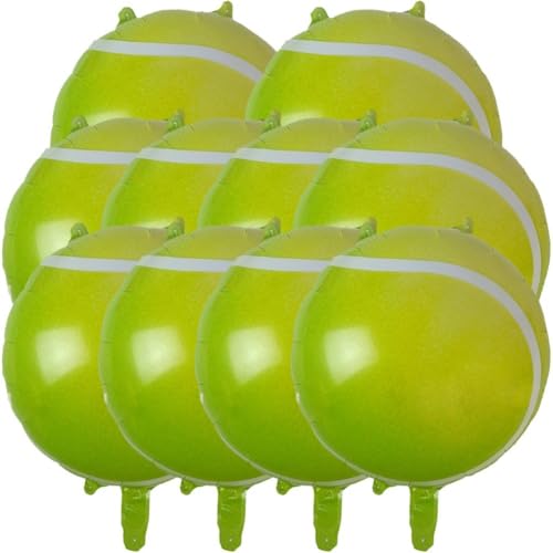 Lpitoy 10 Stück Tennis-Luftballons, Party-Dekorationen, Tennisball-Luftballons Für Männer, Frauen, Kinder, Sport, Tennis-Motto-Party-Dekorationen, Zubehör von Lpitoy