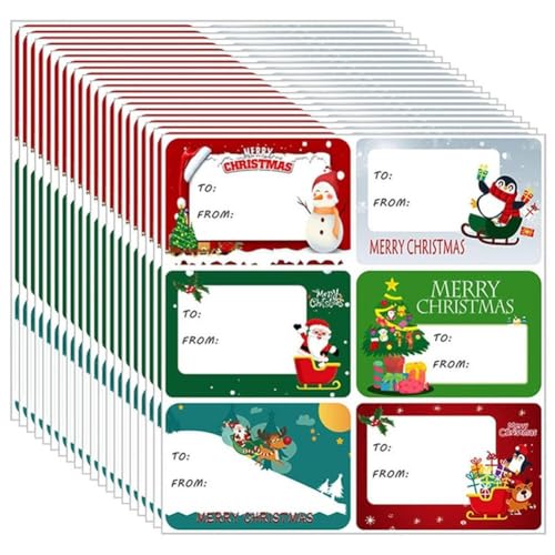 Lpitoy 120 Weihnachtsaufkleber Für Kinder, Weihnachtsdekorationen, Weihnachtsparty-Etiketten, Festliche Geschenkanhänger, DIY-spielzeugaufkleber von Lpitoy