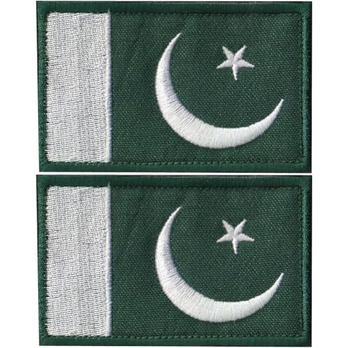 Lpitoy 2 Stück Asiatische Nationalflagge Pakistans Zum Aufnähen, Stickerei, Militär, Moral, Armband, Abzeichen, Emblem, Applikation, Haken, Patches, Schulter, Kleidung, Rucksack, Zubehör Lpitoy 2 Stück Asiatische Nationalflagge Pakistans Zum Aufnähen, Stickerei, Militär, Moral, Armband, Abzeichen, Emblem, Applikation, Haken, Patches, Schulter, Kleidung, Rucksack, Zubehör von Lpitoy